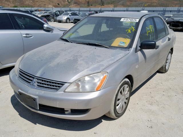 JA3AJ26EX6U060349 - 2006 MITSUBISHI LANCER ES SILVER photo 2