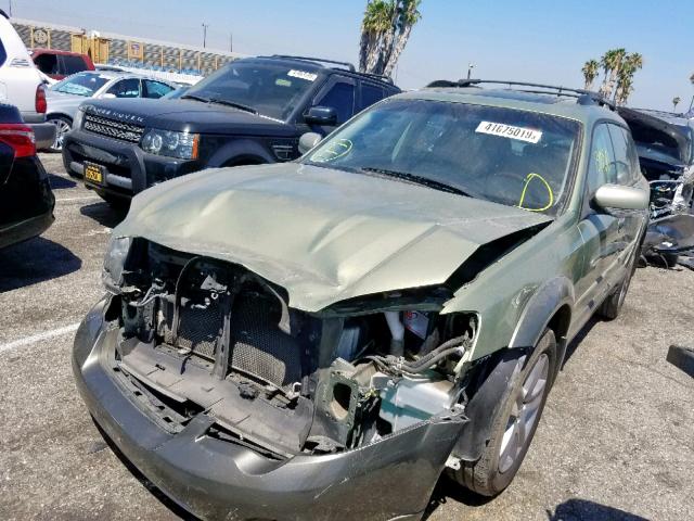 4S4BP86C554379531 - 2005 SUBARU LEGACY OUT GREEN photo 2