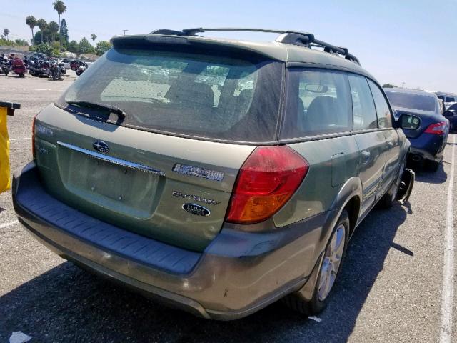 4S4BP86C554379531 - 2005 SUBARU LEGACY OUT GREEN photo 4