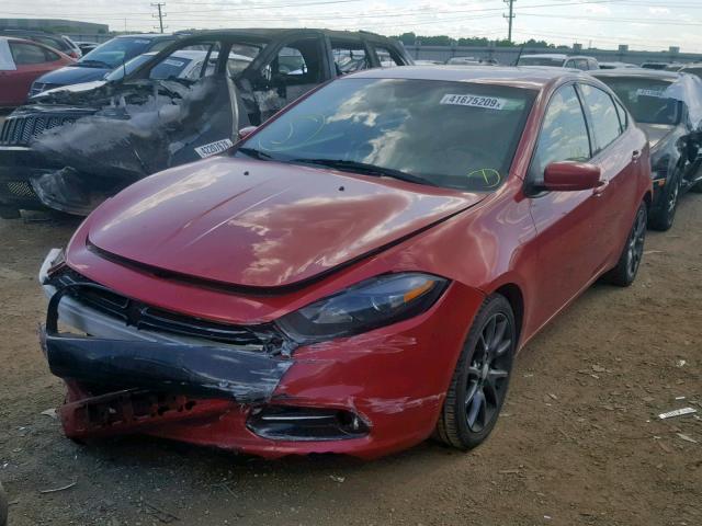 1C3CDFBB1GD516958 - 2016 DODGE DART SXT RED photo 2