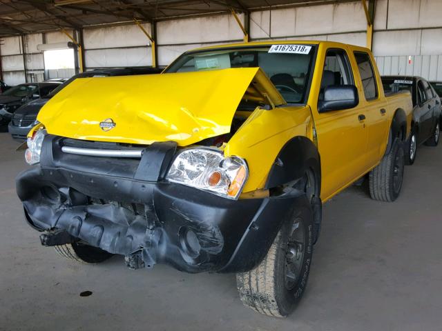 1N6ED27T71C363365 - 2001 NISSAN FRONTIER C YELLOW photo 2