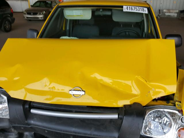 1N6ED27T71C363365 - 2001 NISSAN FRONTIER C YELLOW photo 7