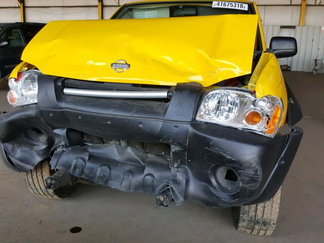 1N6ED27T71C363365 - 2001 NISSAN FRONTIER C YELLOW photo 9