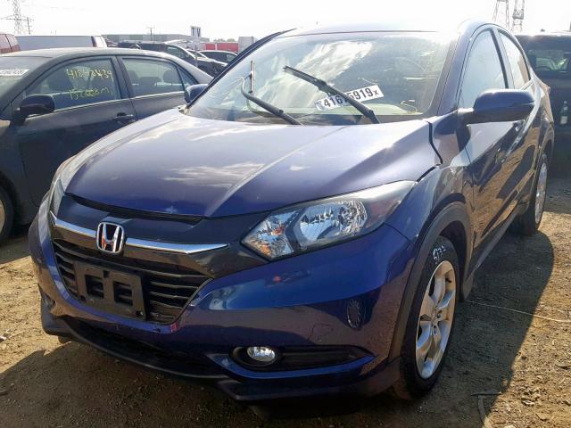 3CZRU6H57GM706642 - 2016 HONDA HR-V EX BLUE photo 2