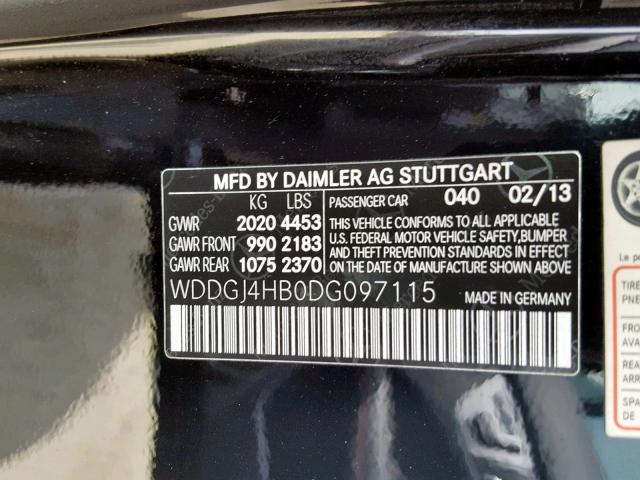 WDDGJ4HB0DG097115 - 2013 MERCEDES-BENZ C 250 BLACK photo 10