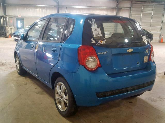 KL1TD66E69B656431 - 2009 CHEVROLET AVEO LS BLUE photo 3