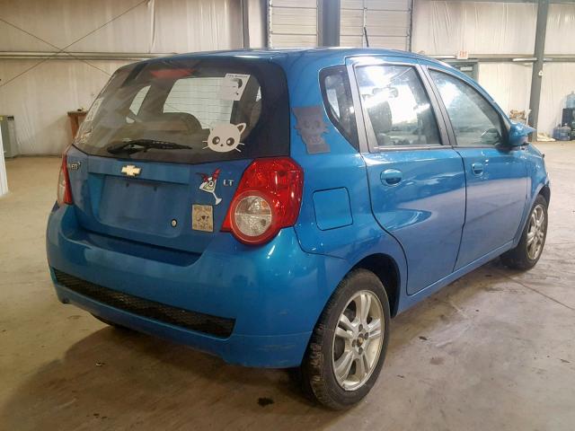 KL1TD66E69B656431 - 2009 CHEVROLET AVEO LS BLUE photo 4