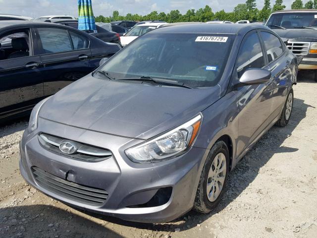 KMHCT4AE9GU117628 - 2016 HYUNDAI ACCENT SE GRAY photo 2