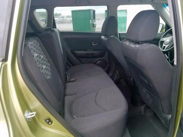 KNDJT2A22B7231533 - 2011 KIA SOUL GREEN photo 6