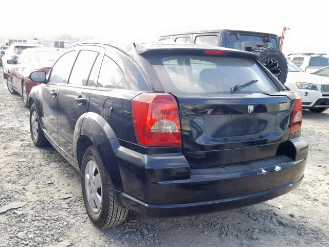 1B3HB28B87D126996 - 2007 DODGE CALIBER BLACK photo 3