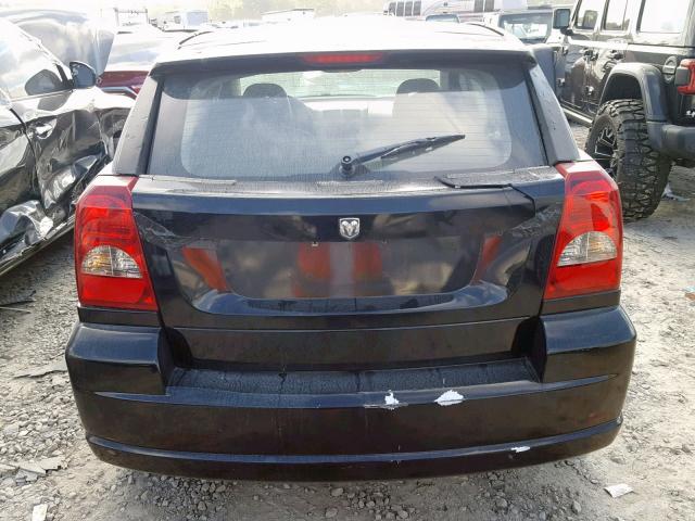 1B3HB28B87D126996 - 2007 DODGE CALIBER BLACK photo 9