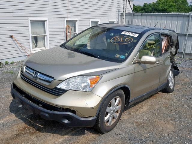 JHLRE48717C092684 - 2007 HONDA CR-V EXL GOLD photo 2