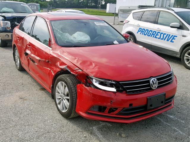 3VWLA7AJ4FM316675 - 2015 VOLKSWAGEN JETTA TDI RED photo 1