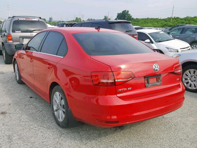 3VWLA7AJ4FM316675 - 2015 VOLKSWAGEN JETTA TDI RED photo 3