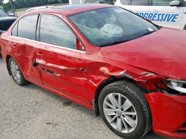 3VWLA7AJ4FM316675 - 2015 VOLKSWAGEN JETTA TDI RED photo 9