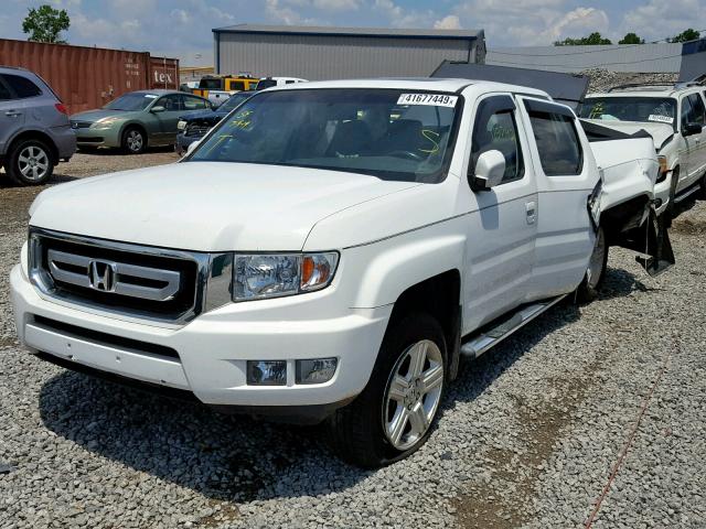 5FPYK1F59BB008874 - 2011 HONDA RIDGELINE WHITE photo 2