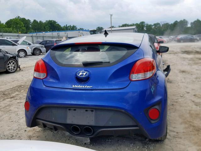 KMHTC6AE4EU211182 - 2014 HYUNDAI VELOSTER T BLUE photo 9