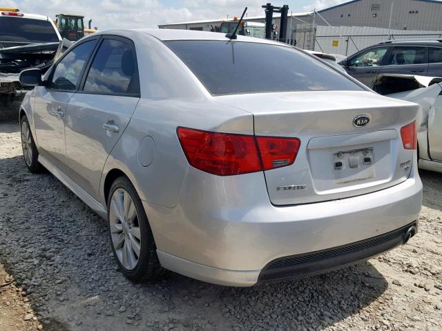 KNAFW4A34D5732873 - 2013 KIA FORTE SX SILVER photo 3