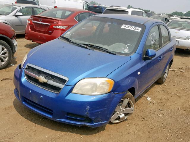 KL1TD56677B113542 - 2007 CHEVROLET AVEO BASE Көк фото 2