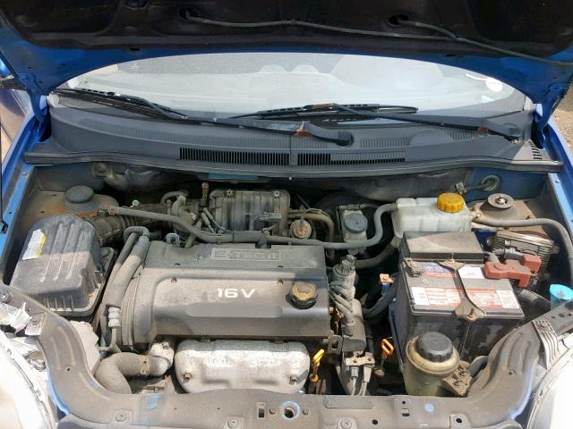 KL1TD56677B113542 - 2007 CHEVROLET AVEO BASE Көк фото 7