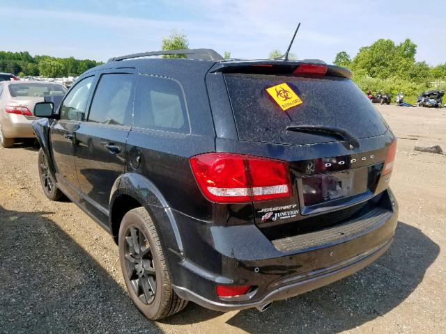 3C4PDDEG8JT319845 - 2018 DODGE JOURNEY GT BLACK photo 3