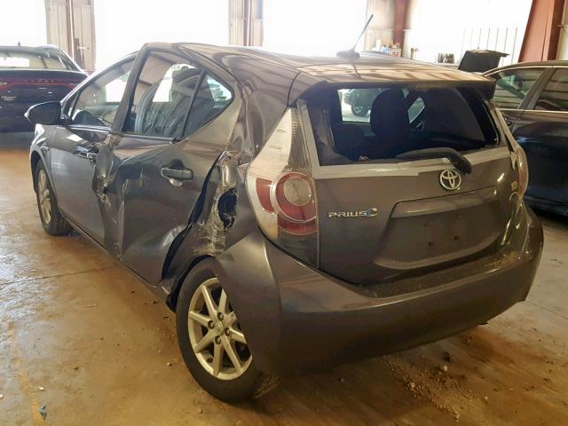 JTDKDTB33C1524618 - 2012 TOYOTA PRIUS C CHARCOAL photo 3