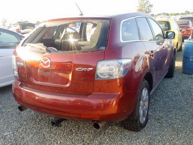 JM3ER29L670165833 - 2007 MAZDA CX-7 RED photo 4