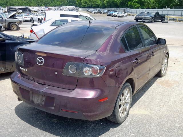 JM1BK32F871744777 - 2007 MAZDA 3 I MAROON photo 4