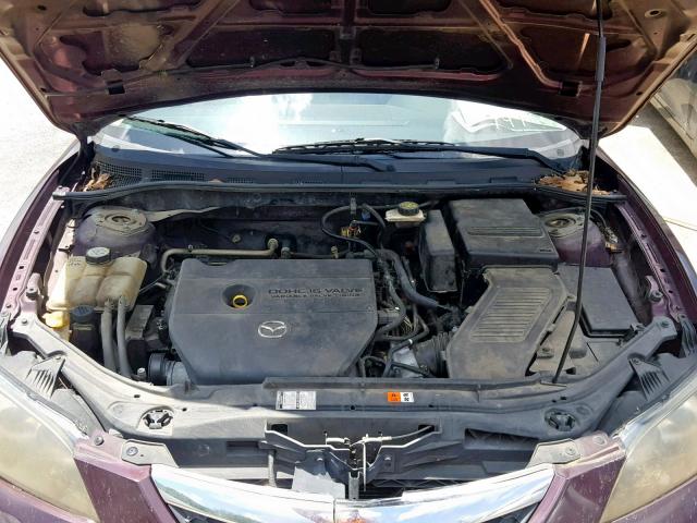 JM1BK32F871744777 - 2007 MAZDA 3 I MAROON photo 7