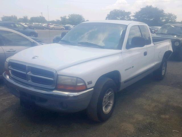 1B7GL22X2WS510892 - 1998 DODGE DAKOTA WHITE photo 2