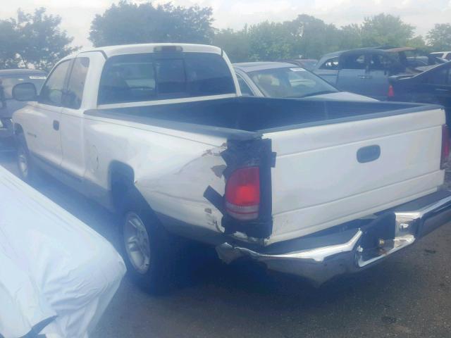 1B7GL22X2WS510892 - 1998 DODGE DAKOTA WHITE photo 3