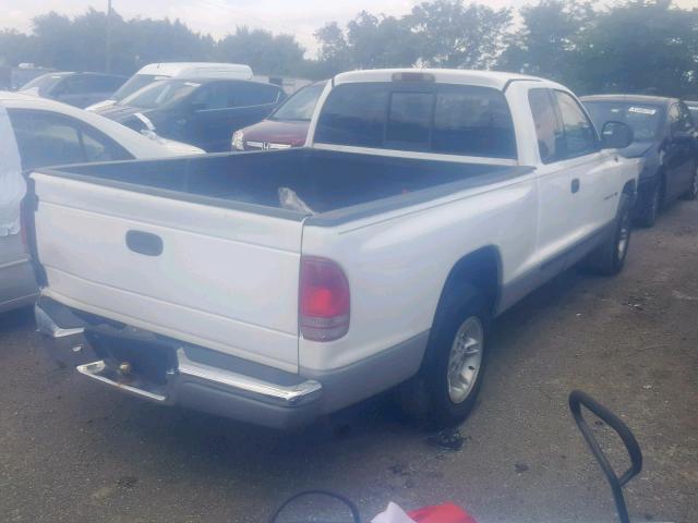 1B7GL22X2WS510892 - 1998 DODGE DAKOTA WHITE photo 4