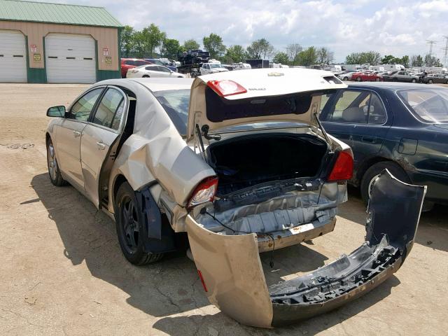 1G1ZH57B59F117483 - 2009 CHEVROLET MALIBU 1LT 金色 照片 3