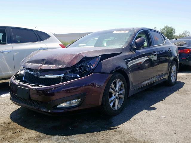 5XXGN4A70DG150004 - 2013 KIA OPTIMA EX BURGUNDY photo 2