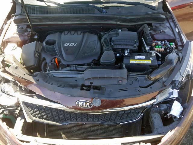 5XXGN4A70DG150004 - 2013 KIA OPTIMA EX BURGUNDY photo 7