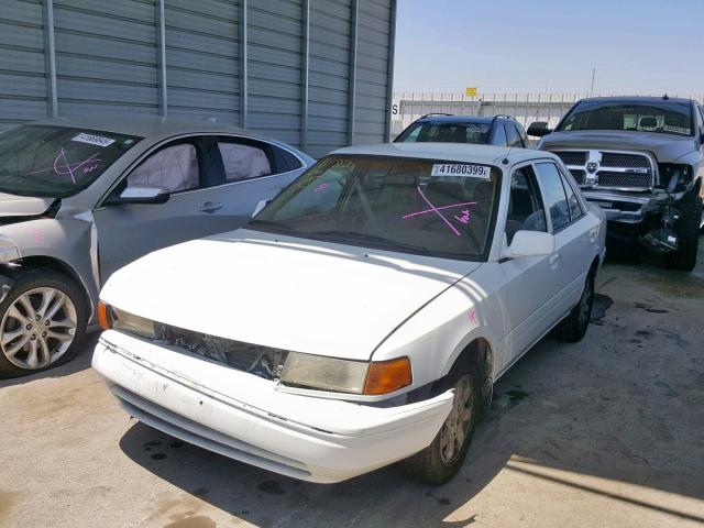 JM1BG2261P0603938 - 1993 MAZDA PROTEGE LX WHITE photo 2