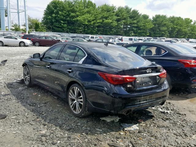 JN1EV7AR7JM434846 - 2018 INFINITI Q50 LUXE BLACK photo 3