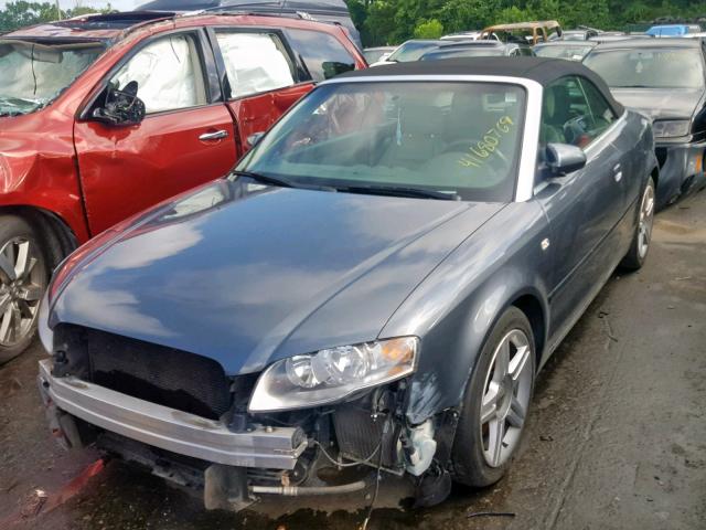 WAUAF48H48K010628 - 2008 AUDI A4 2.0T CA BLUE photo 2