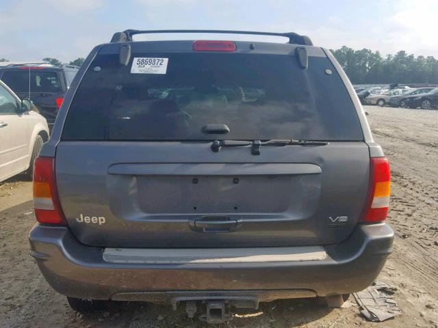 1J8GX68J14C157429 - 2004 JEEP GRAND CHER GRAY photo 9