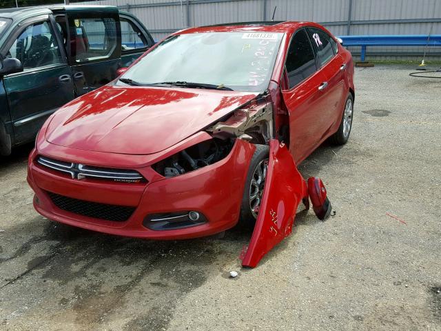 1C3CDFCA0DD105696 - 2013 DODGE DART LIMIT RED photo 2