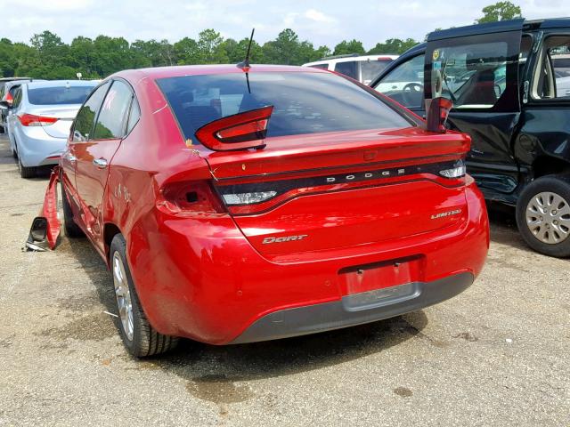 1C3CDFCA0DD105696 - 2013 DODGE DART LIMIT RED photo 3