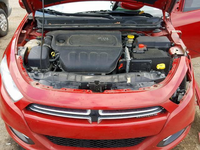 1C3CDFCA0DD105696 - 2013 DODGE DART LIMIT RED photo 7