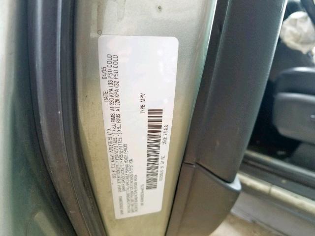 4S4WX85C664401718 - 2006 SUBARU B9 TRIBECA GRAY photo 10