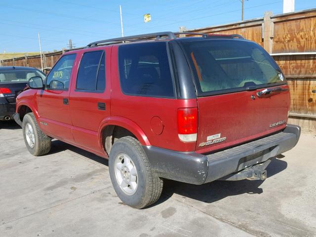 1GNDT13W9T2270357 - 1996 CHEVROLET BLAZER RED photo 3