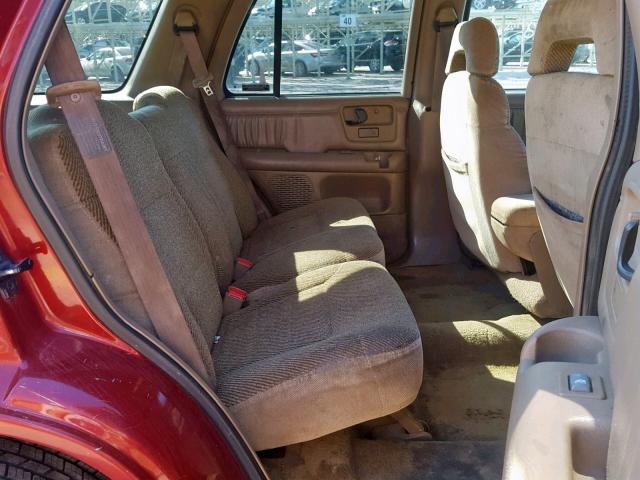 1GNDT13W9T2270357 - 1996 CHEVROLET BLAZER RED photo 6