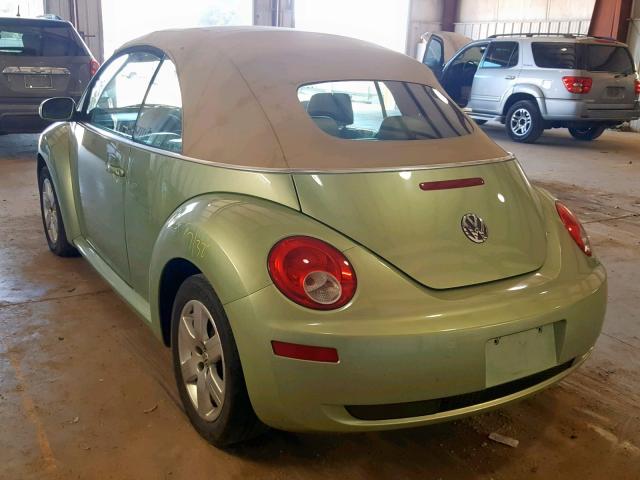 3VWRF31YX7M401152 - 2007 VOLKSWAGEN NEW BEETLE Կանաչ լուսանկար 3