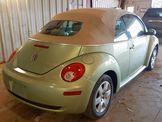 3VWRF31YX7M401152 - 2007 VOLKSWAGEN NEW BEETLE Կանաչ լուսանկար 4