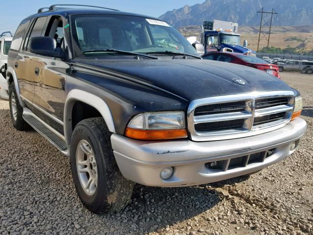 1B4HS58N22F153146 - 2002 DODGE DURANGO SL BLACK photo 1