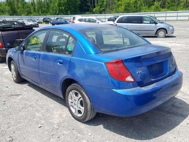 1G8AJ52F14Z185395 - 2004 SATURN ION LEVEL BLUE photo 3