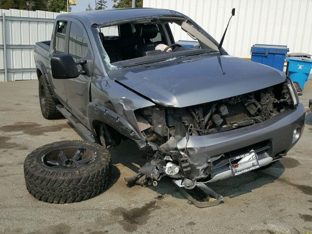 1N6AA0EC6EN510672 - 2014 NISSAN TITAN S GRAY photo 1